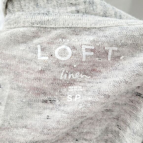 2/$20 Ann Taylor Loft Plain Grey Cardigan Top No Button Size: Small - Picture 6 of 6